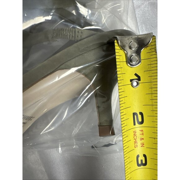 Schutz Olive Green Suede Pointed Toe Slingback Kitten Heels Size 8 - Picture 10 of 10